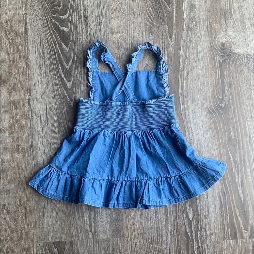 Cat & Jack Chambray Ruffle Tank Top - Picture 4 of 4